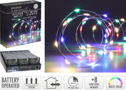 Catena luminosa 7,95 m con 160 LED multicolore e cavo argento PERAGA CHRISTMAS