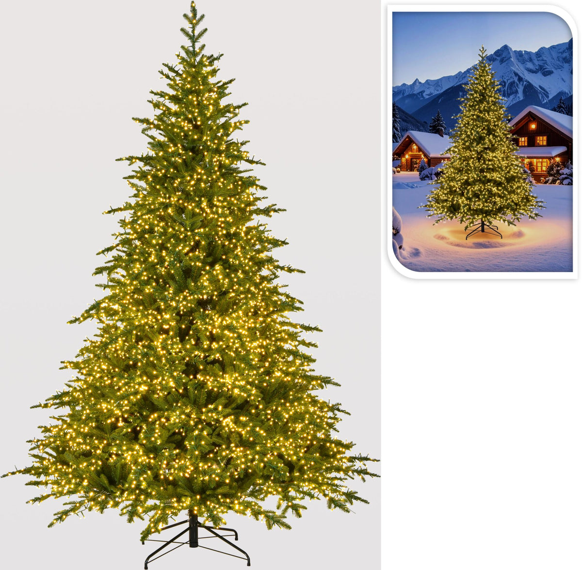 Albero di Natale 270 cm con 10540 LED PERAGA CHRISTMAS