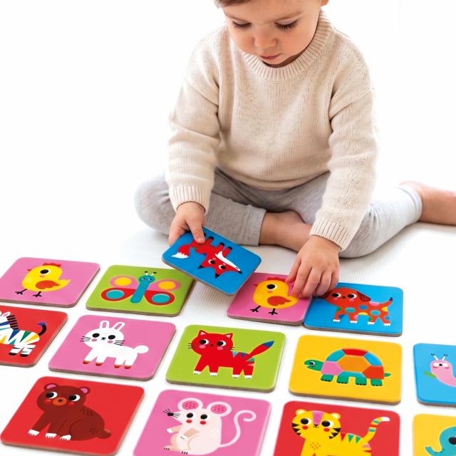 Gioco di Memoria Tattile Gigante 30 Tessere Multicolor Headu