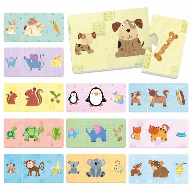 Gioco di Logica Cuccioli & Pappa 36 Tessere 2-4 Anni Headu
