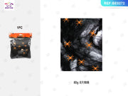Ragnatela Halloween nera con 8 ragni PartyGo