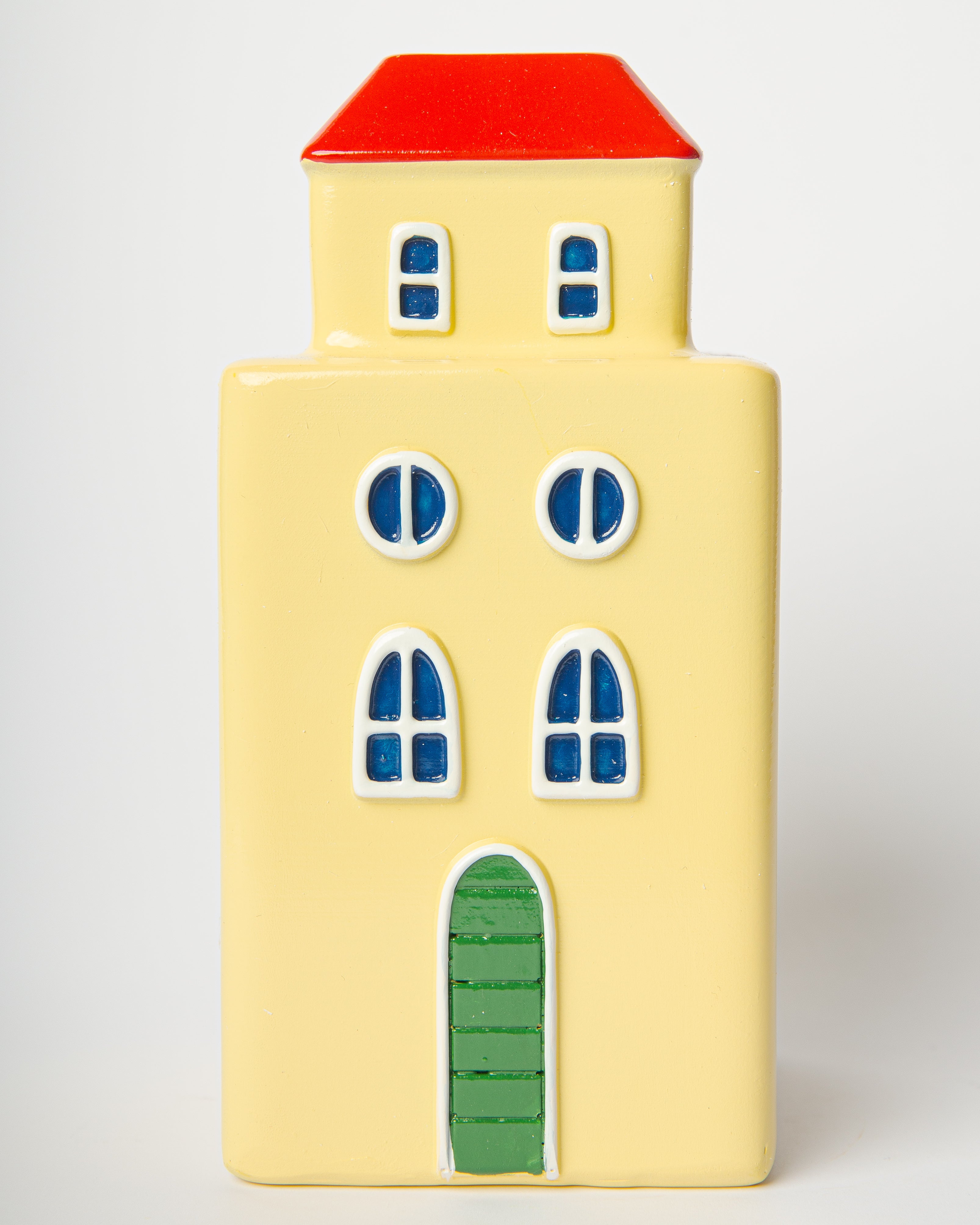 Vaso Decorativo Palazzo Yellow 9x9x18 cm Giallo Blogo