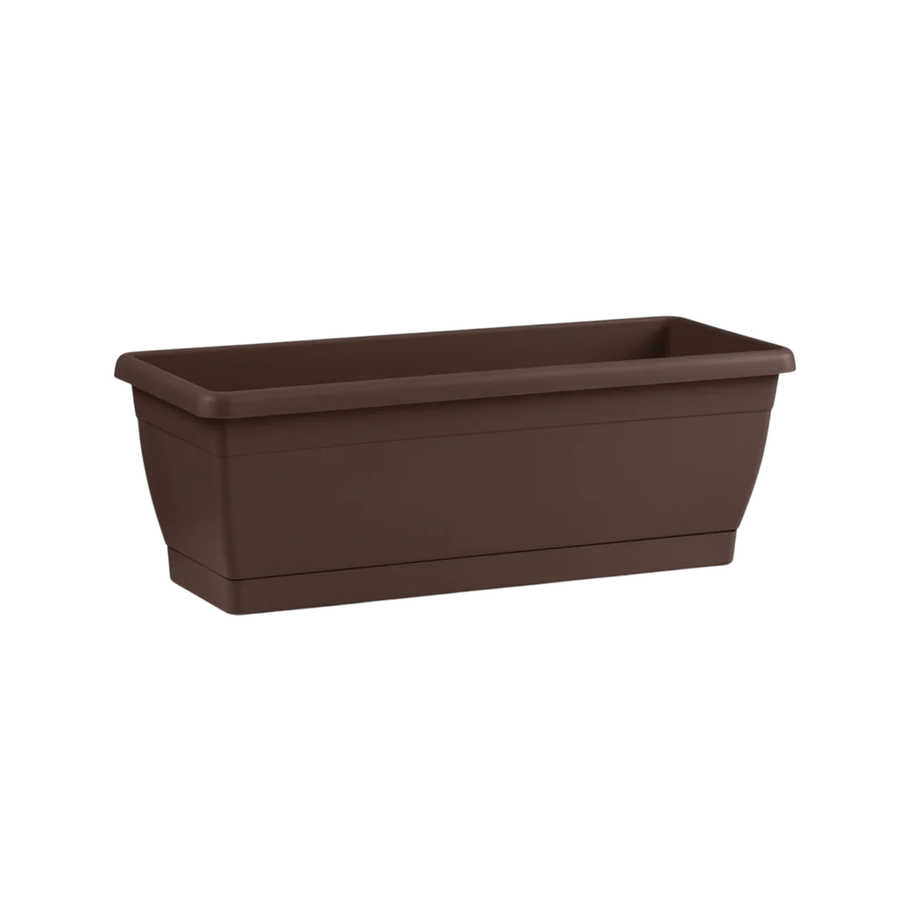 Cassetta da balcone Roxanne con sottocassetta 50 cm bronzo VECA