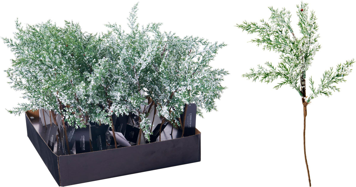 Dekorativer Zweig mit weißen Beeren 36 cm PERAGA CHRISTMAS