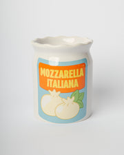 Candela Mozzarella Italiana 8x8x10 cm Bianco con decorazioni colorate Blogo