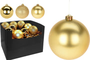 Sfera natalizia in plastica PS 12 cm oro modello assortito PERAGA CHRISTMAS