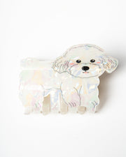 Pinza per Capelli Agata Dog Bianco Iridescente Blogo