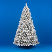 Albero di Natale floccato Colosseo Altezza 270cm Bianco