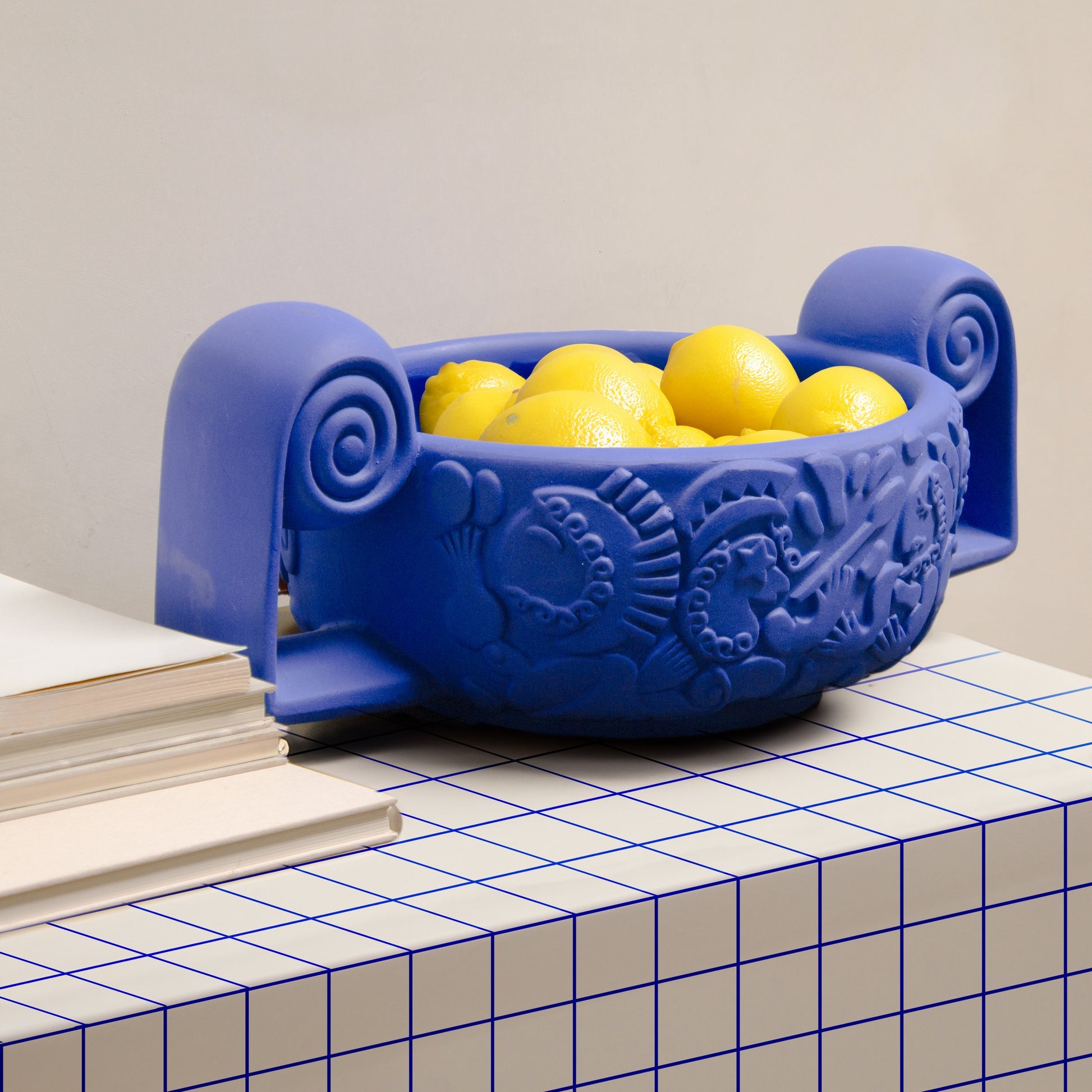 Vaso in Terracotta Centrotavola 50 x 31 h 21 cm Blu SELETTI