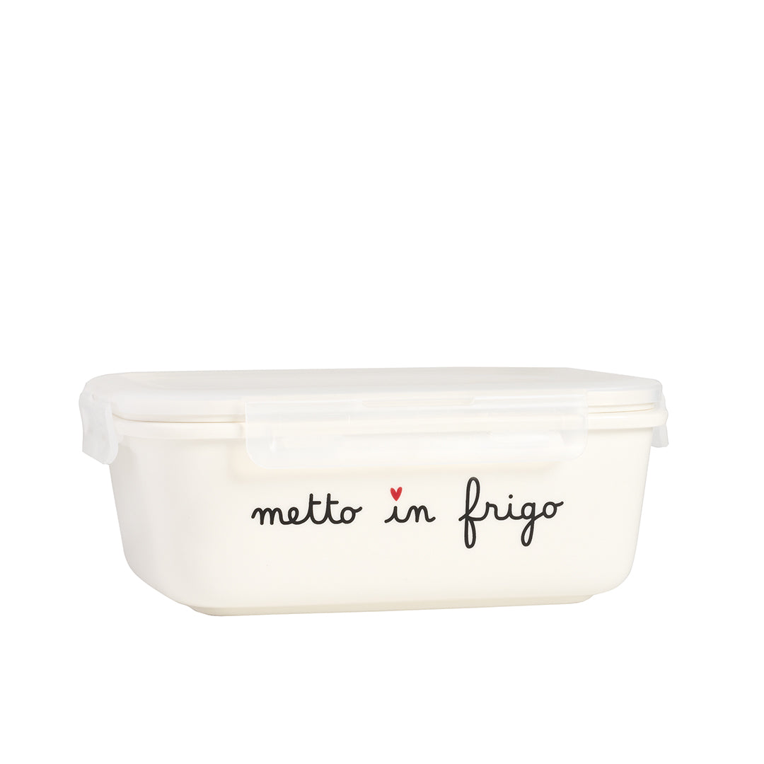 Contenitore in gres Metto in frigo 19.5x14.5x6cm bianco crema Simple Day
