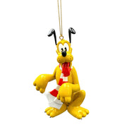 Pendente 3D Pluto Vintage con Sciarpa H10 Giallo Rosso Nero Peraga Christmas