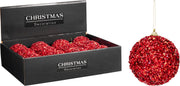 Pallina di Natale 8 cm rossa PERAGA CHRISTMAS