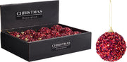 Pallina di Natale 8 cm bordeaux PERAGA CHRISTMAS