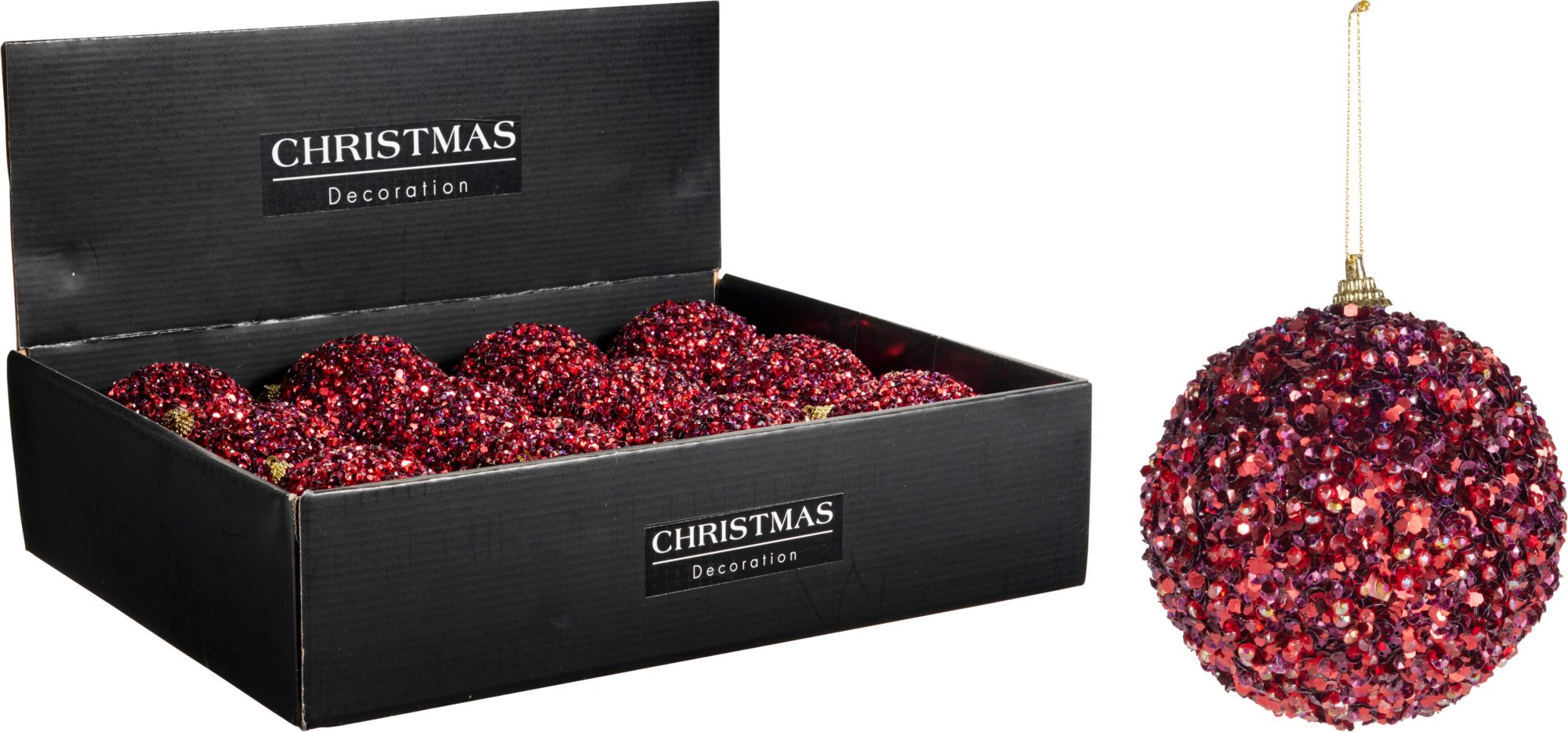 Pallina di Natale glitter 10 cm PERAGA CHRISTMAS