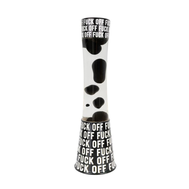 Lava Lamp TOWER Fuck off  bianca nera FISURA