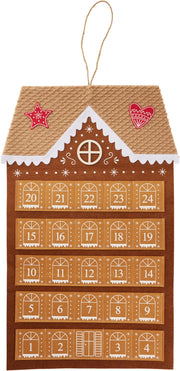Calendario dell'Avvento a forma di casa 43 x 68 cm PERAGA CHRISTMAS