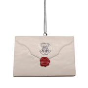 Pendente 3D Lettera Hogwarts Bianca Sigillo Rosso 6,5x5cm Peraga Christmas