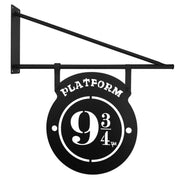 Targa Porta Metallo Platform 9 3/4 35x38cm Nero Peraga Christmas