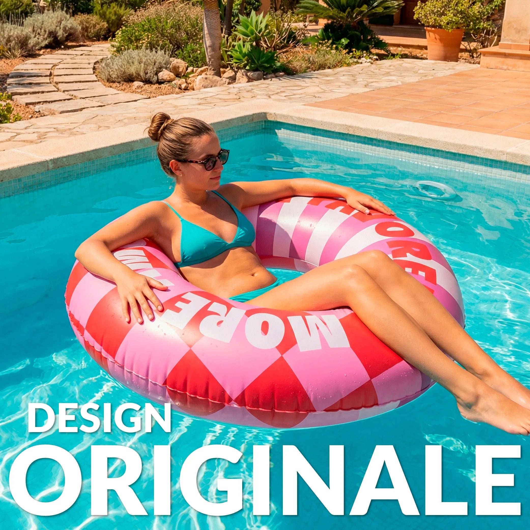 Salvagente Gonfiabile a Cuore More Amore Per Favore 110x100 cm Rosso Fisura