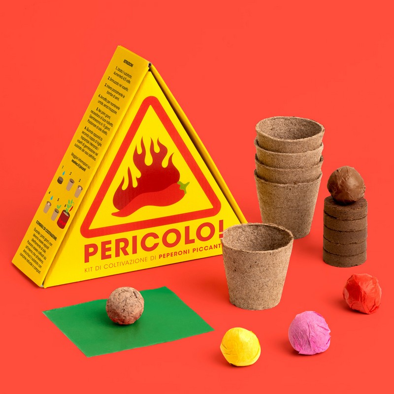 Kit Coltivazione 5 Peperoncini Piccanti 21.5x18.5x6.5cm