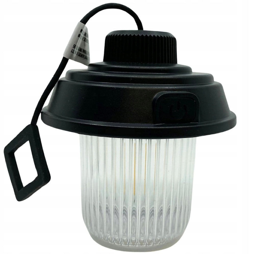 Lampada da Campeggio Ricaricabile LED 3W con USB e Maniglia Nero PERAGA HOME