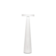 Lampada da tavolo ricaricabile H26cm D8.6cm Bianco opaco ZAFFERANO