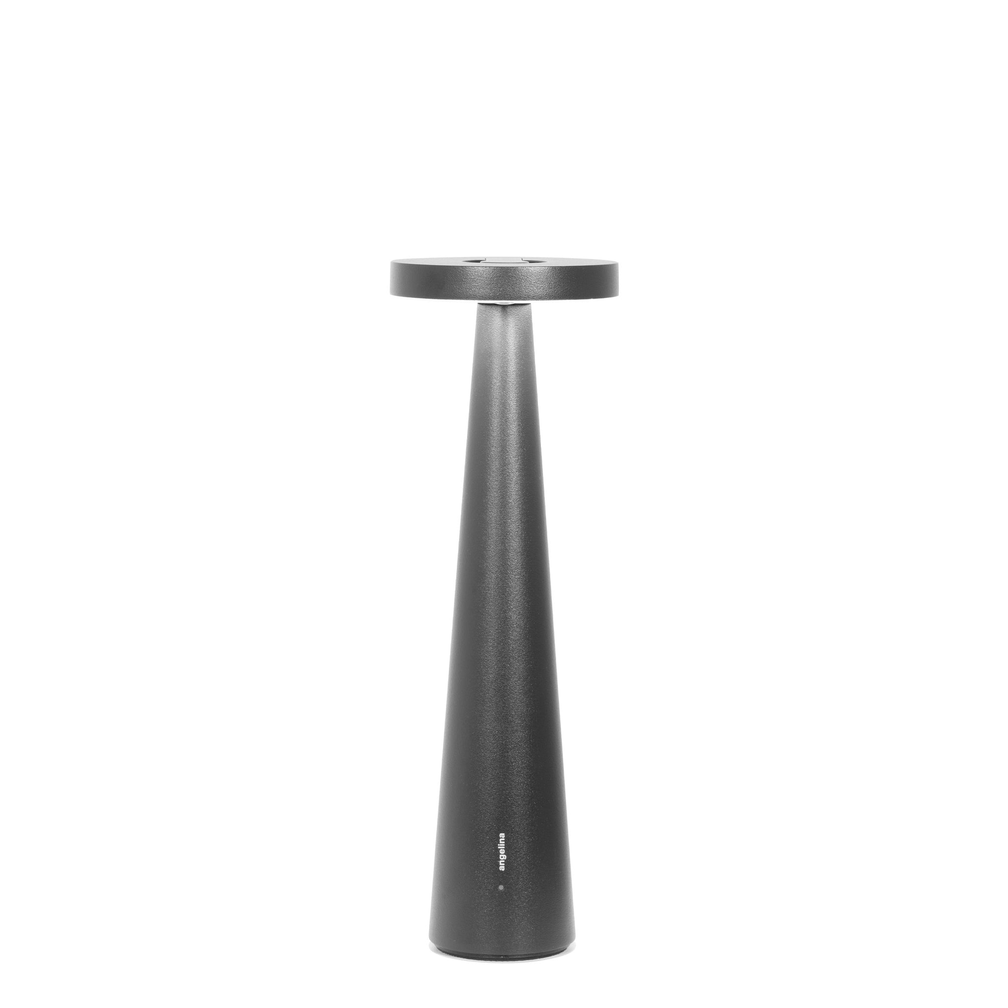 Lampada da tavolo ricaricabile H26cm D8.6cm Nero opaco ZAFFERANO