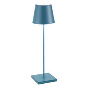 Lampada da Tavolo Poldina Pro D11cm H38cm Ricaricabile Blu ZAFFERANO
