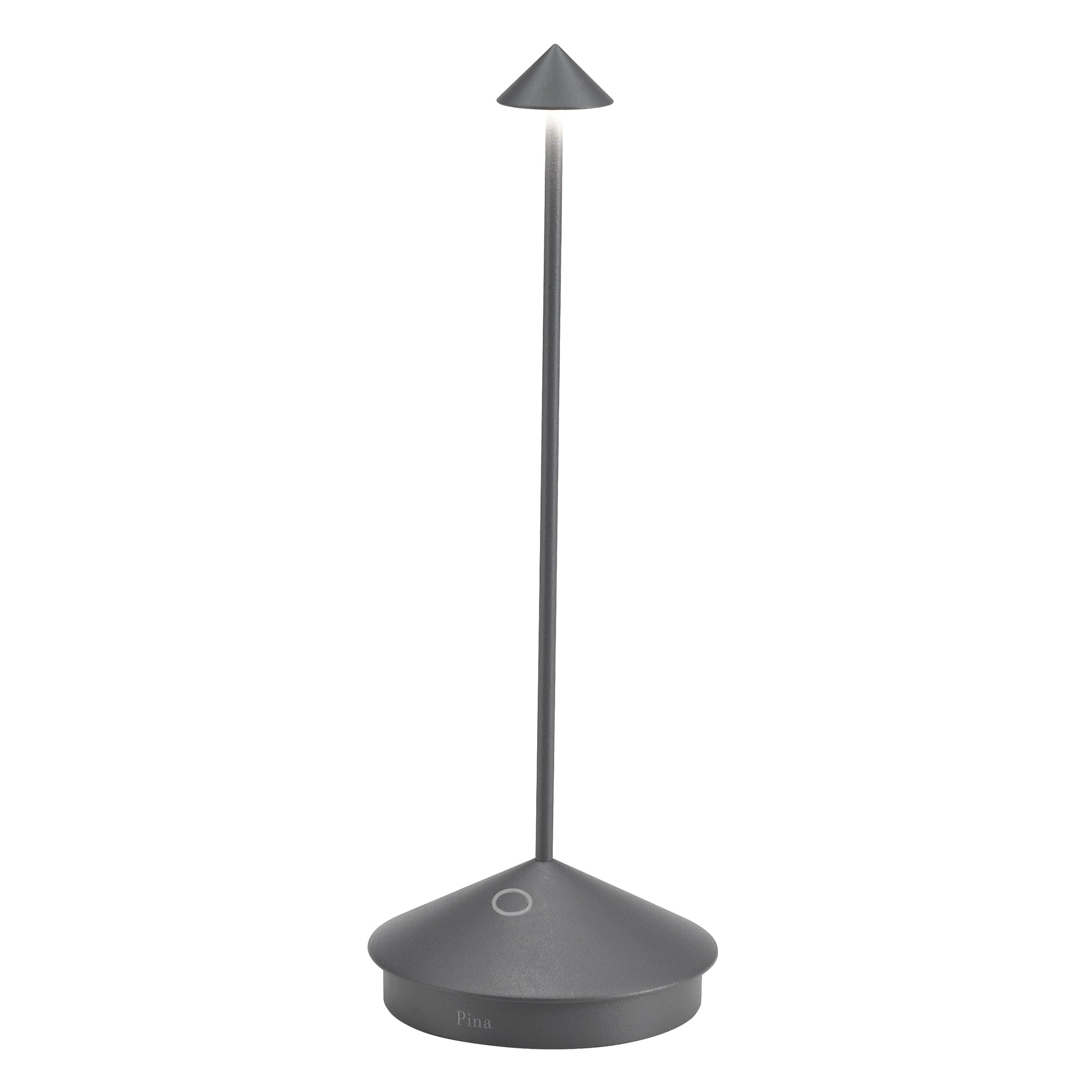 Lampada da Tavolo Pina Ricaricabile D10.5cm H29cm Grigio ZAFFERANO