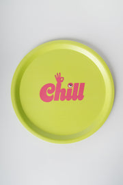 Vassoio Decorato Chill D 34,8 cm Verde Lime Fucsia Blogo