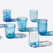 Set 6 Bicchieri Tumbler Melting Pot Acquamarina Zafferano
