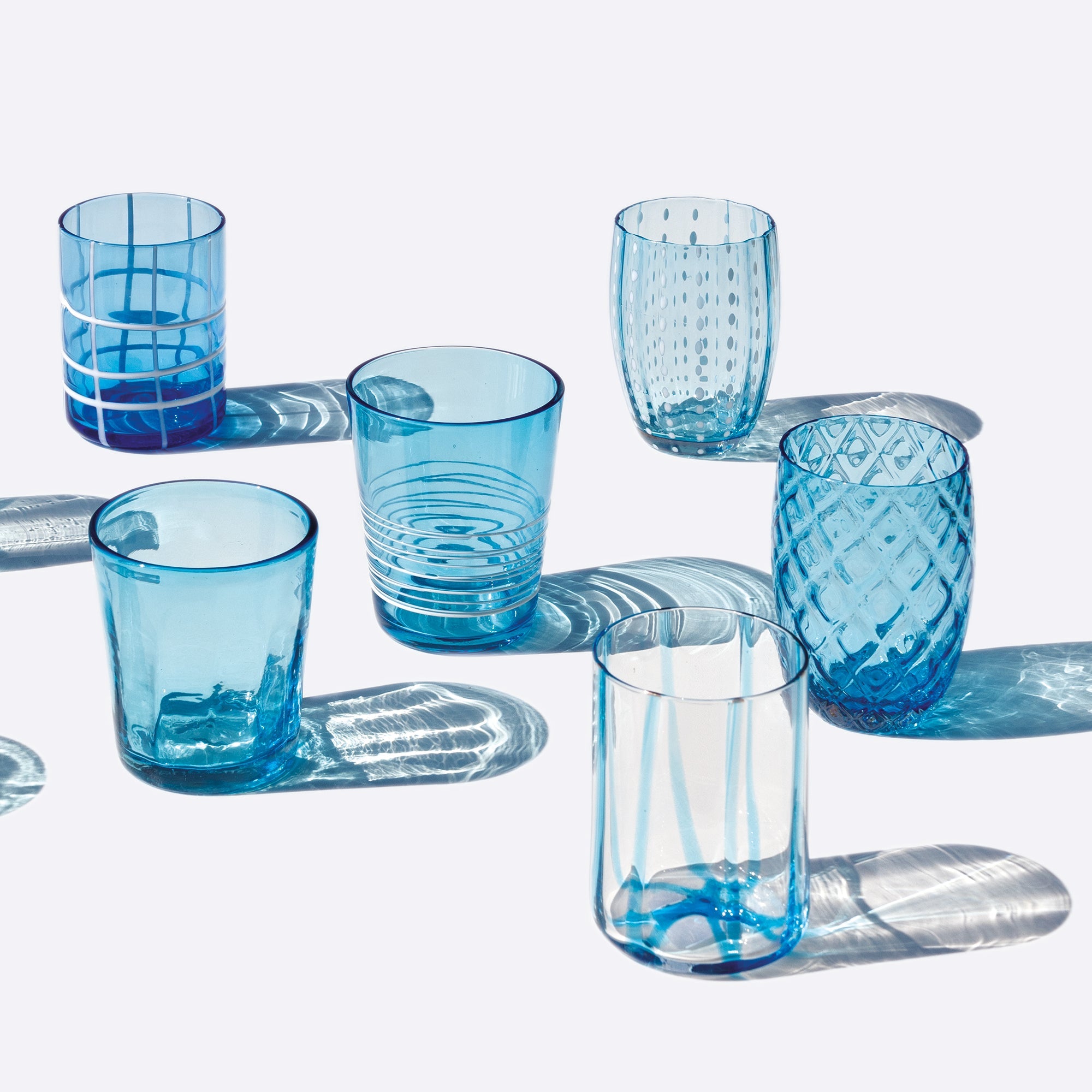 Set 6 Bicchieri Tumbler Melting Pot Acquamarina Zafferano