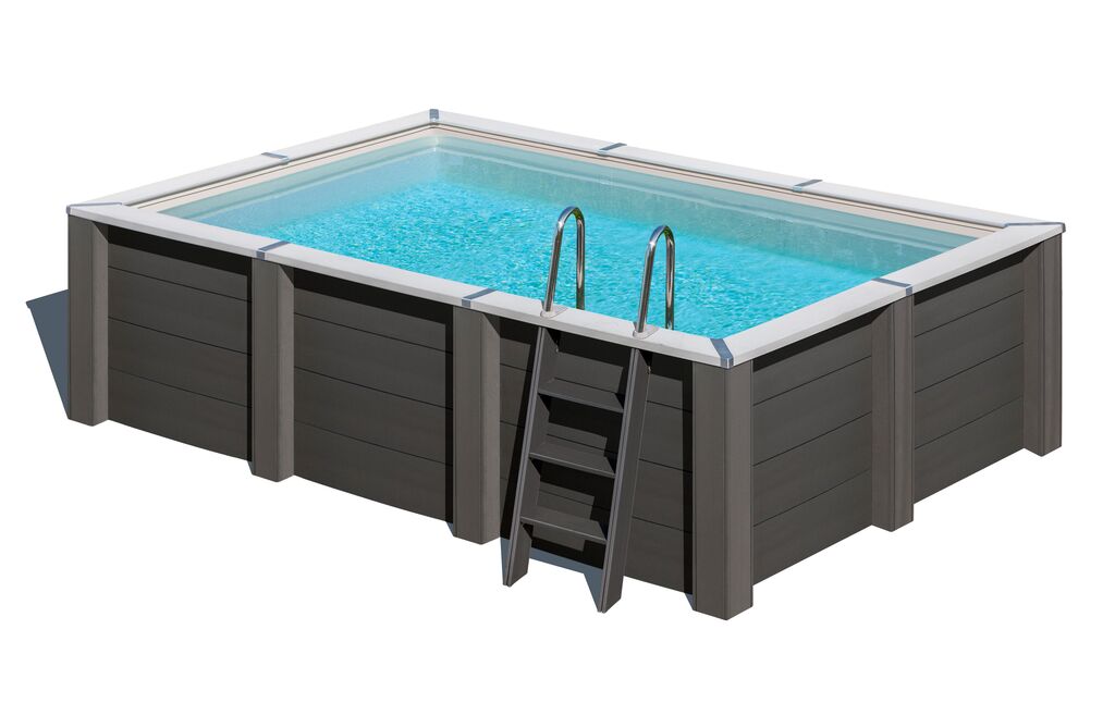 Piscina Rettangolare Composito 455 x 315 x 126 cm Grigio Antracite GRE