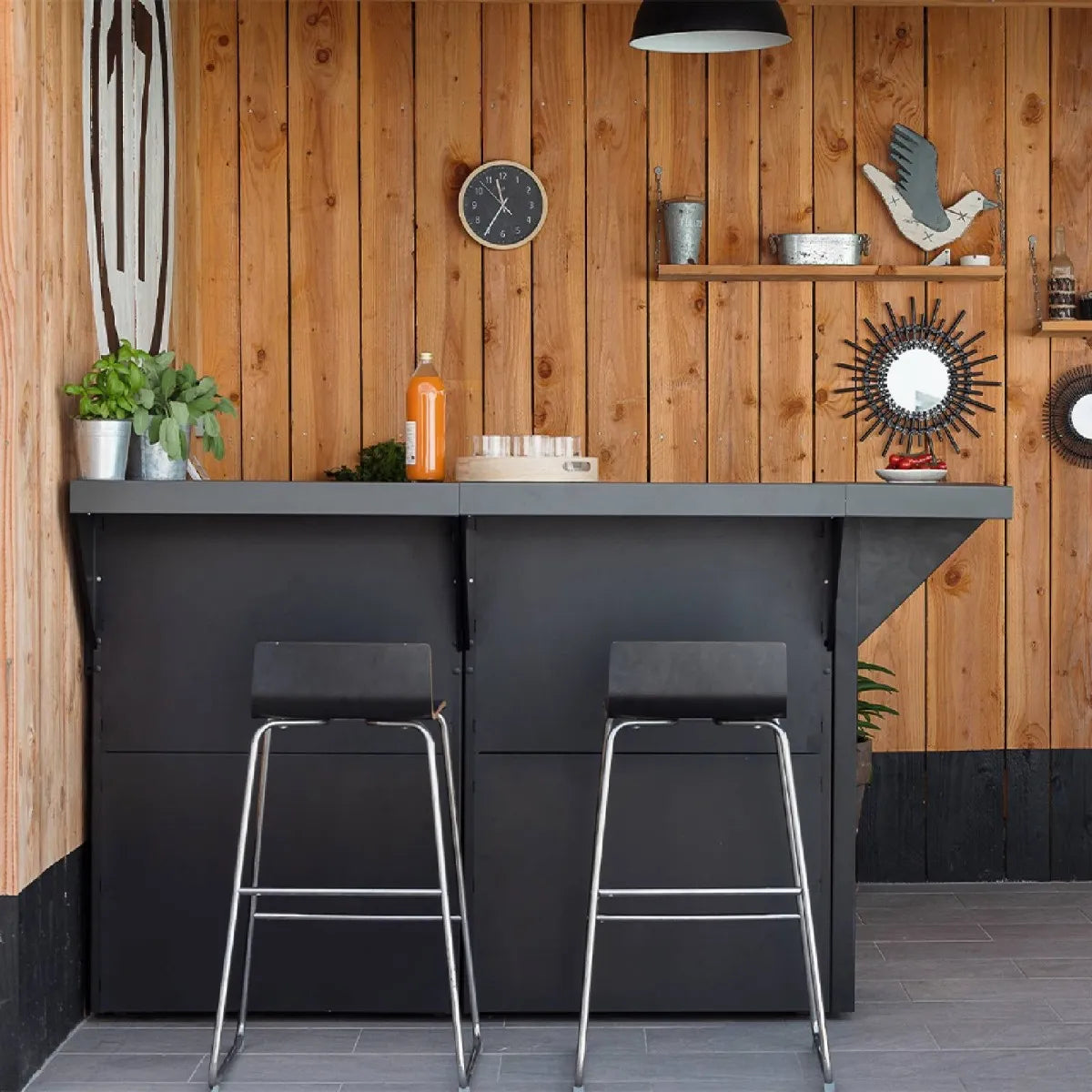 ENO Modulo Kit Piano Bar 80cm Grigio Scuro