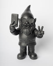Statua Gnomo Selfie 12x10x29 cm Nero Blogo