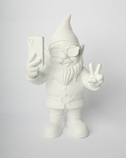 Statua Gnomo Selfie 29 CM Bianco Blogo