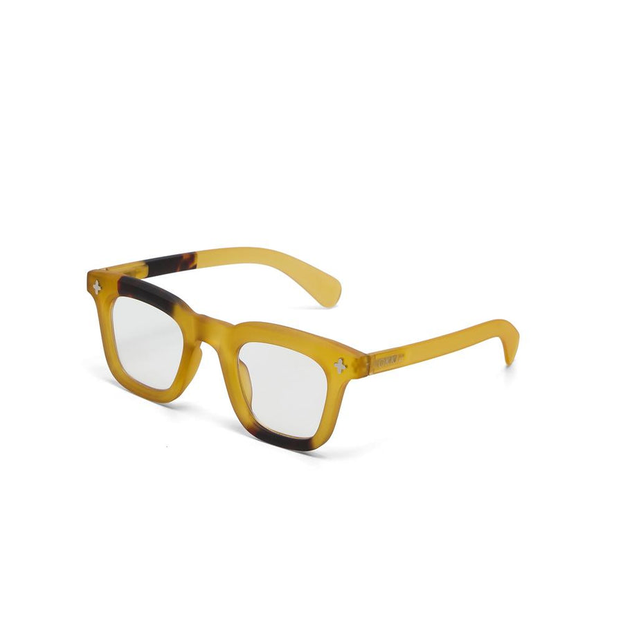 Occhiali da Lettura Modello Firenze +3.0 Giallo e Havana Filtro Luce Blu OKKIA - immagine 1