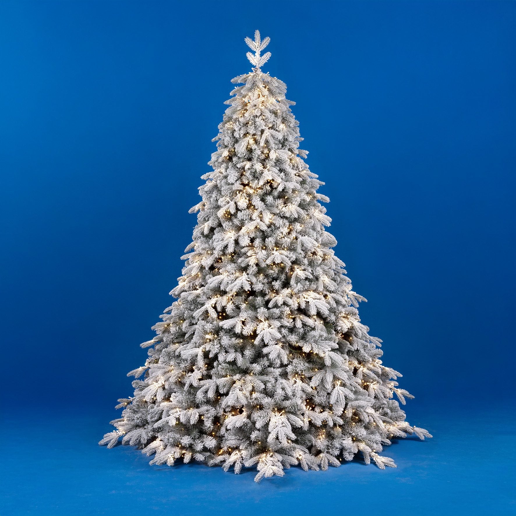 Albero di Natale Innevato Luminoso Altezza 210cm Luci Calde PANDORA