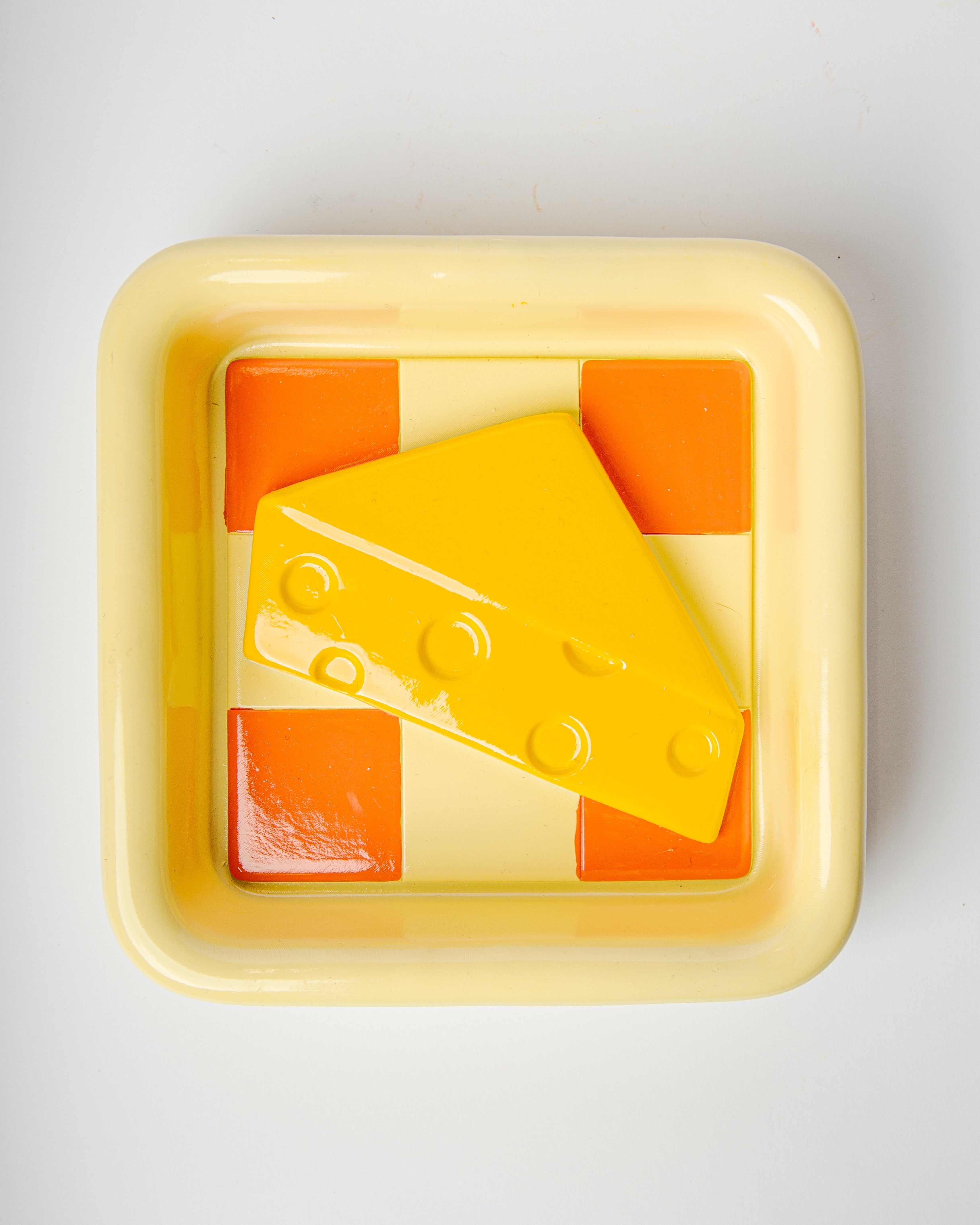 Svuotatasche Decorativo 15.4x15.4x3 cm Giallo Arancio Blogo