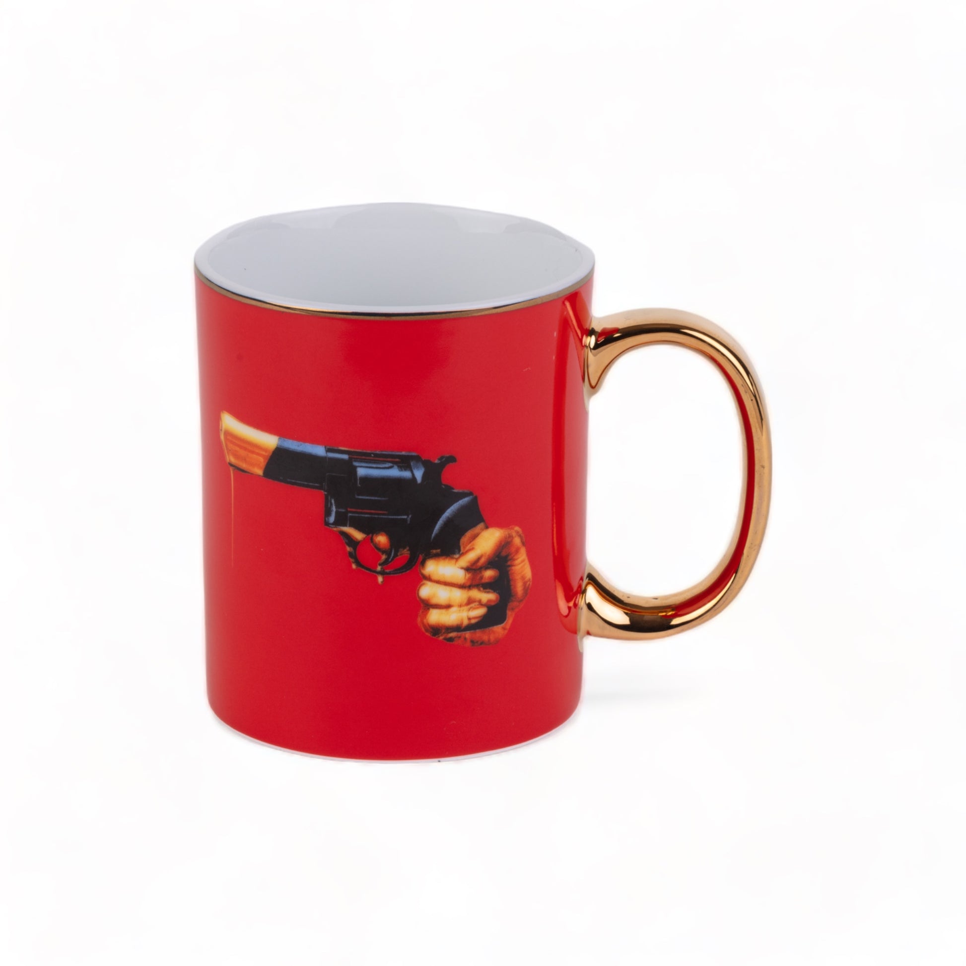 Tazza di Porcellana Revolver D 8 H 10 CM Rossa SELETTI