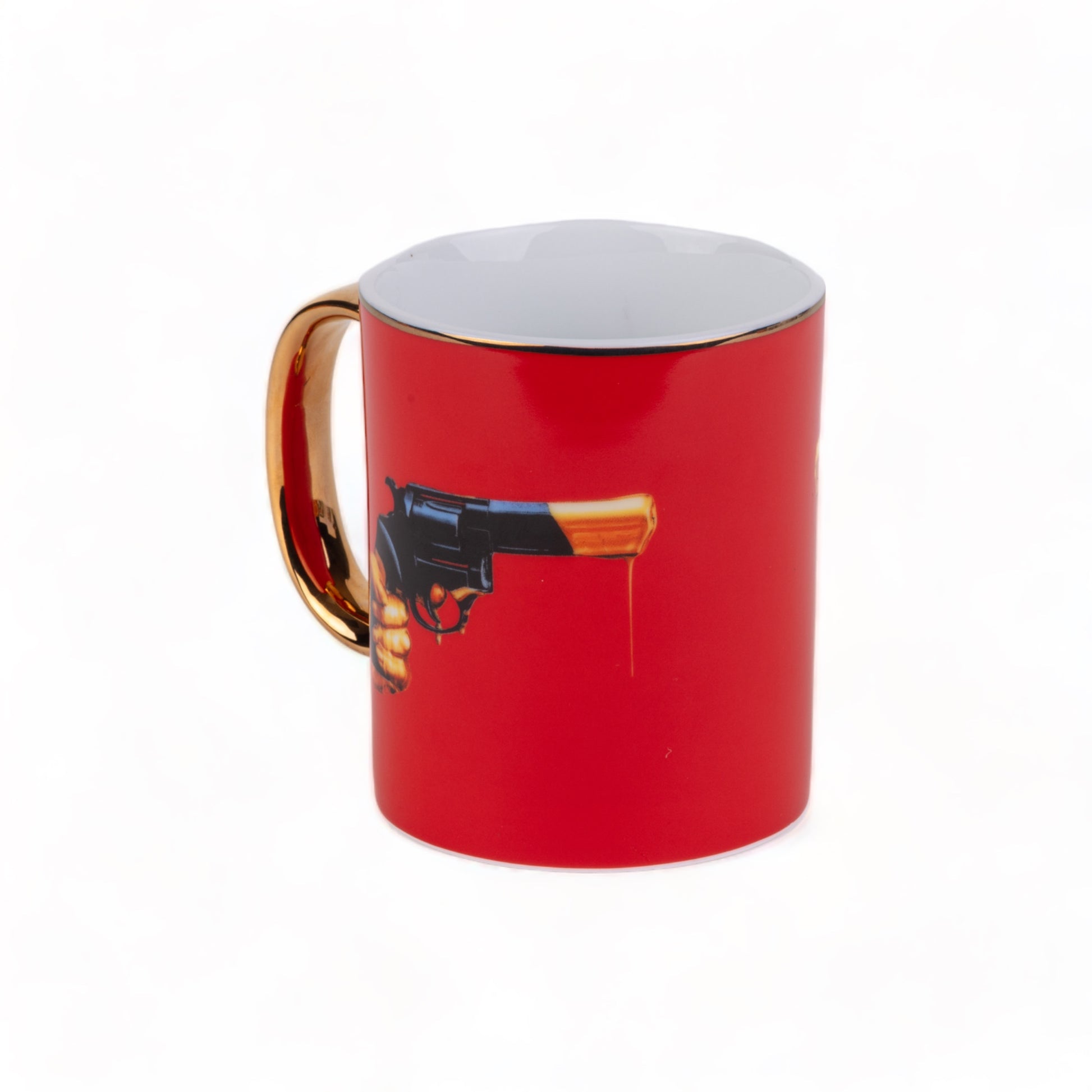 Tazza di Porcellana Revolver D 8 H 10 CM Rossa SELETTI