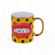 Tazza di Porcellana Mug Shit D 8 H 10 CM Giallo SELETTI