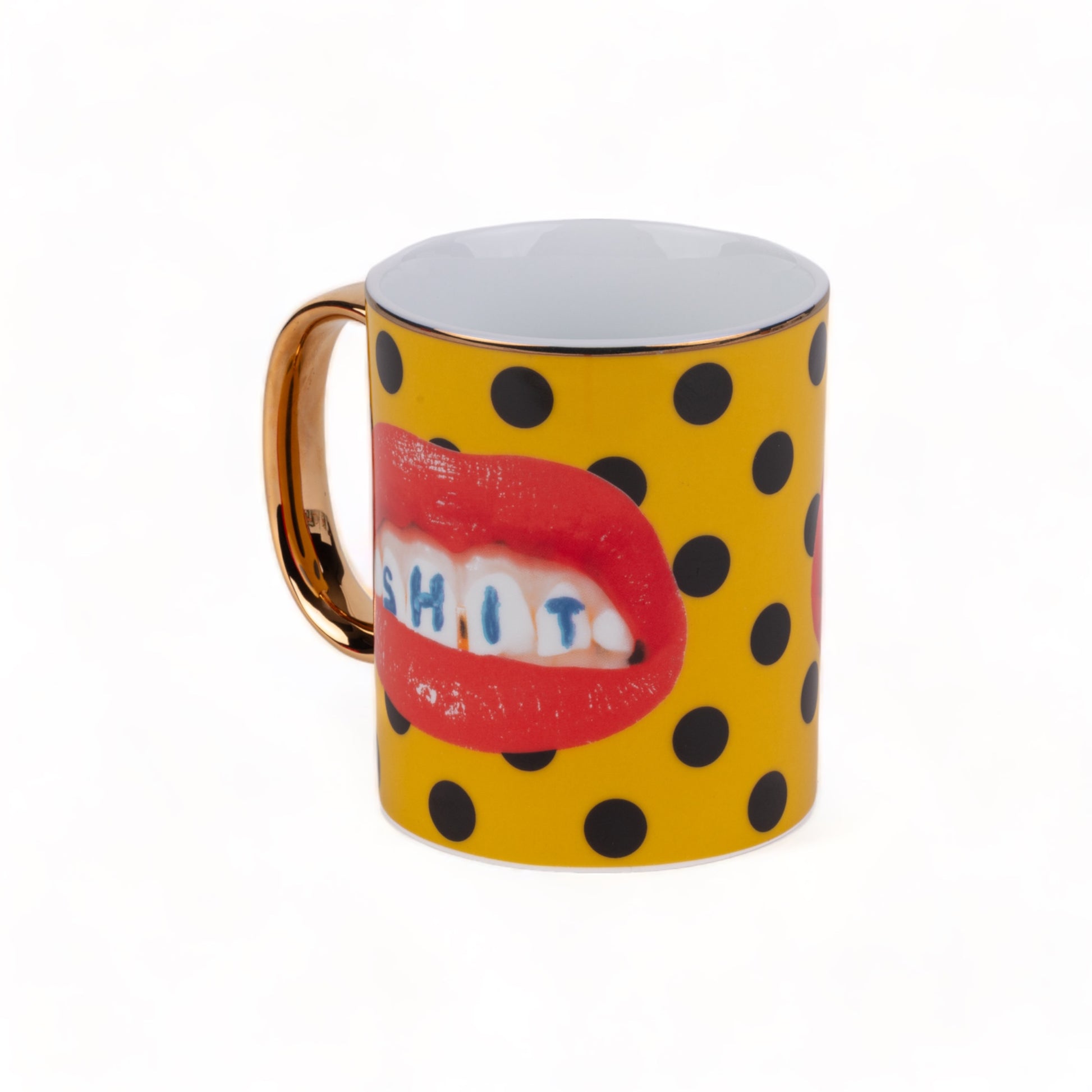 Tazza di Porcellana Mug Shit D 8 H 10 CM Giallo SELETTI