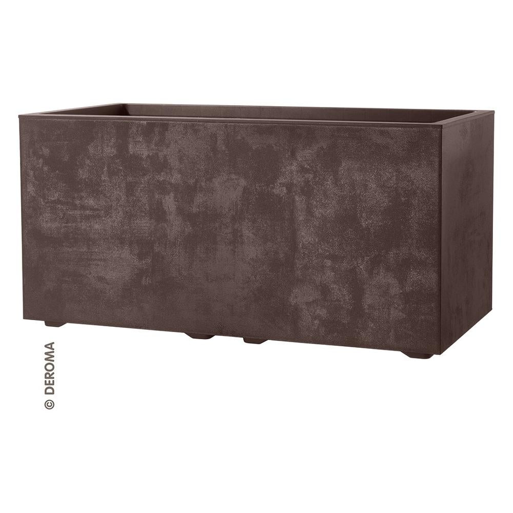 Fioriera Cassetta Millennium con Riserva Acqua 99x38x39cm Brownstone Deroma