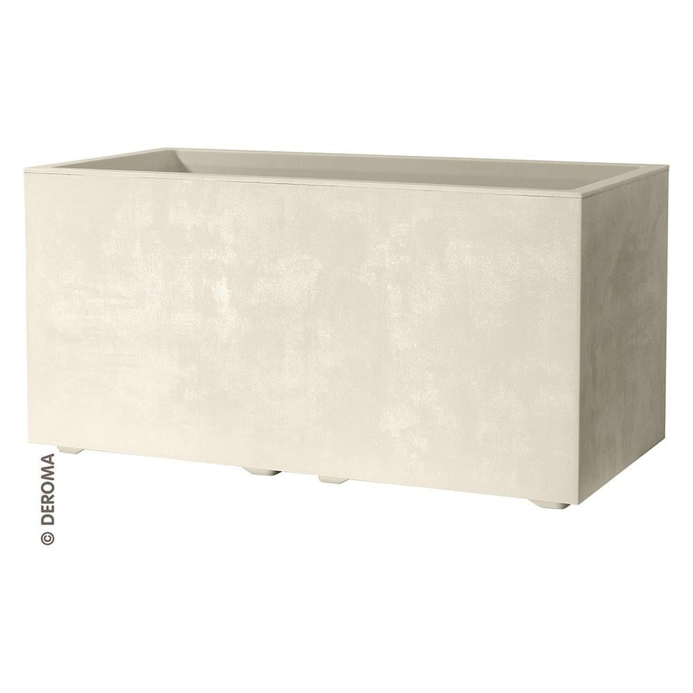 Fioriera cassetta con riserva acqua plastica riciclata 59x25x25cm Perla Deroma
