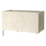 Fioriera cassetta con riserva acqua plastica riciclata 59x25x25cm Perla Deroma
