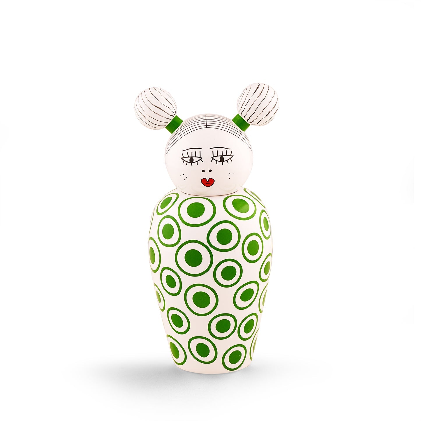 Vaso Canopie Izumi cm D 17 h 25,5 (senza testa) Bianco Verde SELETTI