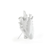 Vaso Love in Bloom a forma di cuore 16 5x9x25 cm Bianco SELETTI