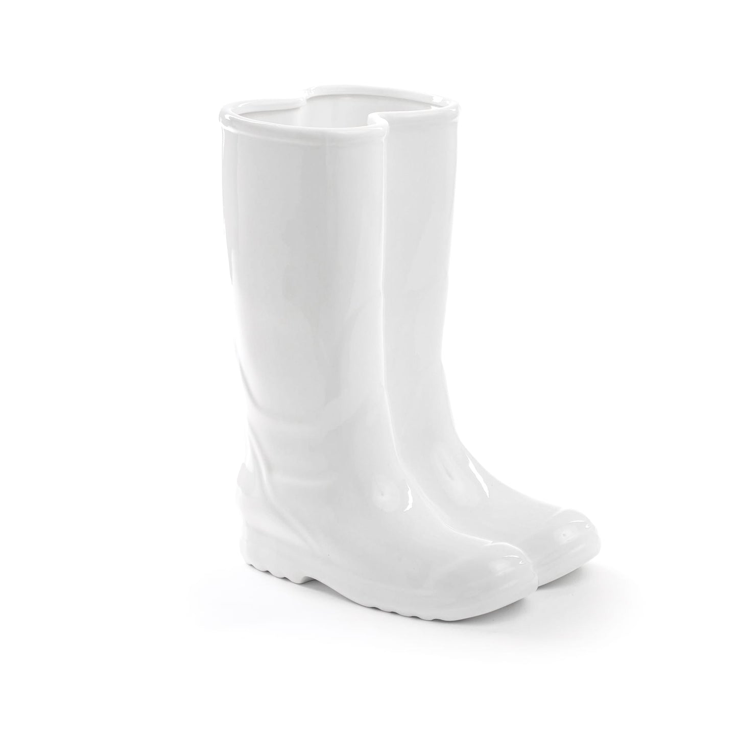 Vaso Memorabilia My Rainboots 20x27,5 h.36cm Bianco SELETTI