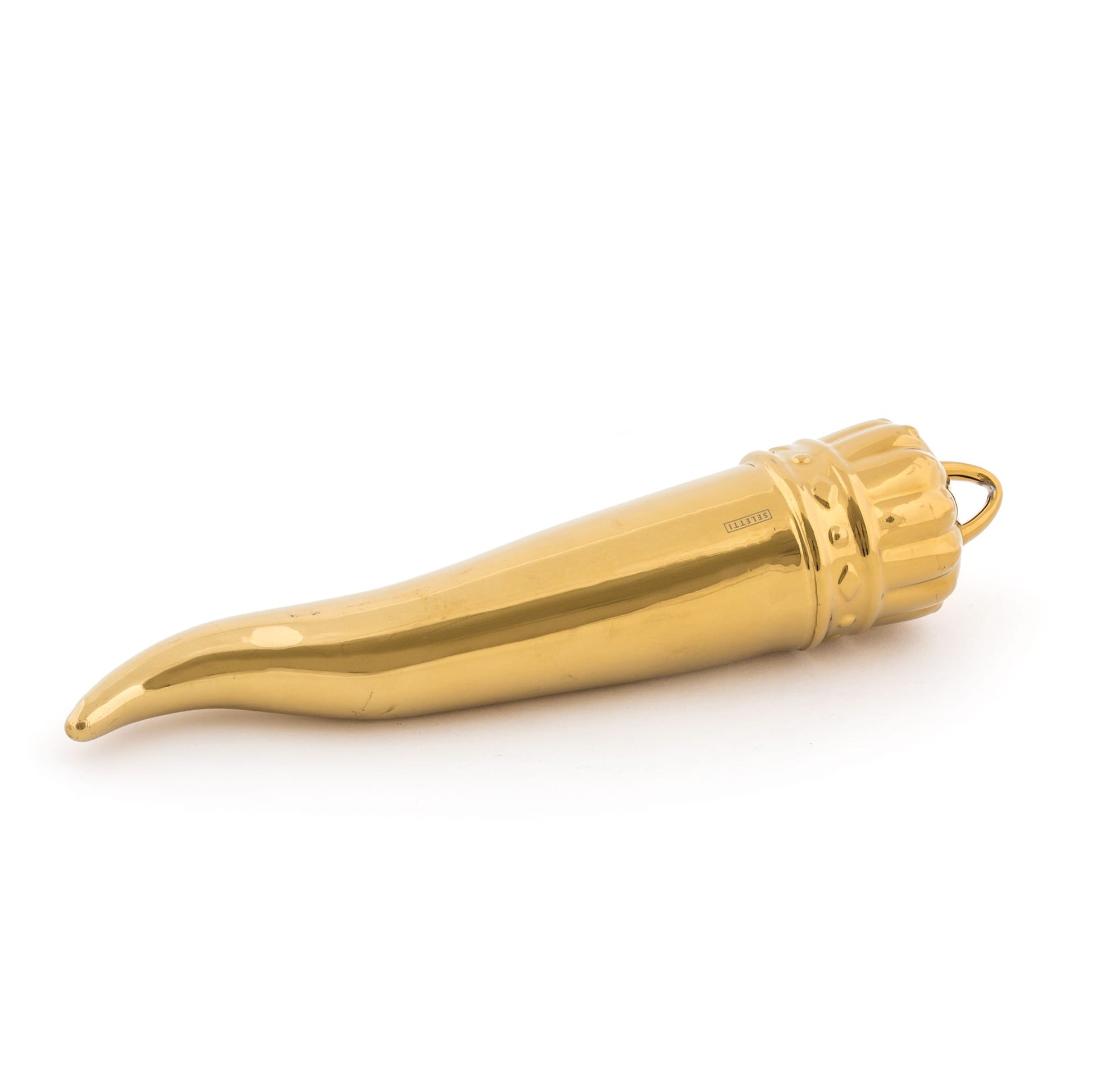 Corno Portafortuna Memorabilia Gold 6x6 h.30 cm Oro SELETTI